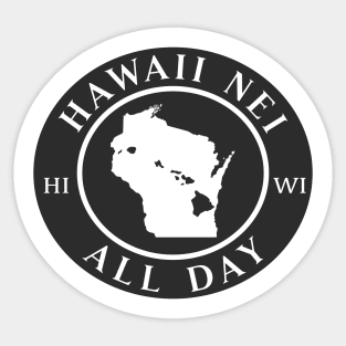 Roots Hawaii and Wisconsin by Hawaii Nei All Day Sticker